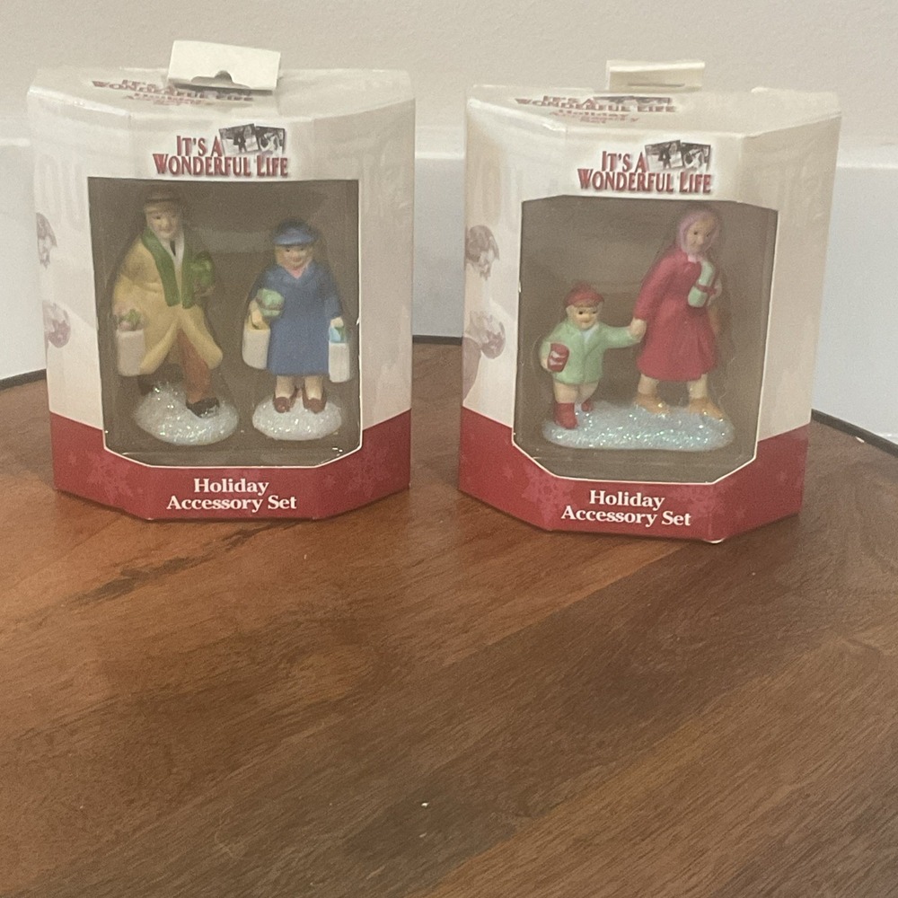 It's a Wonderful Life Shoppers Holiday Accessory Set 2005 Enesco NEW Set Of 2